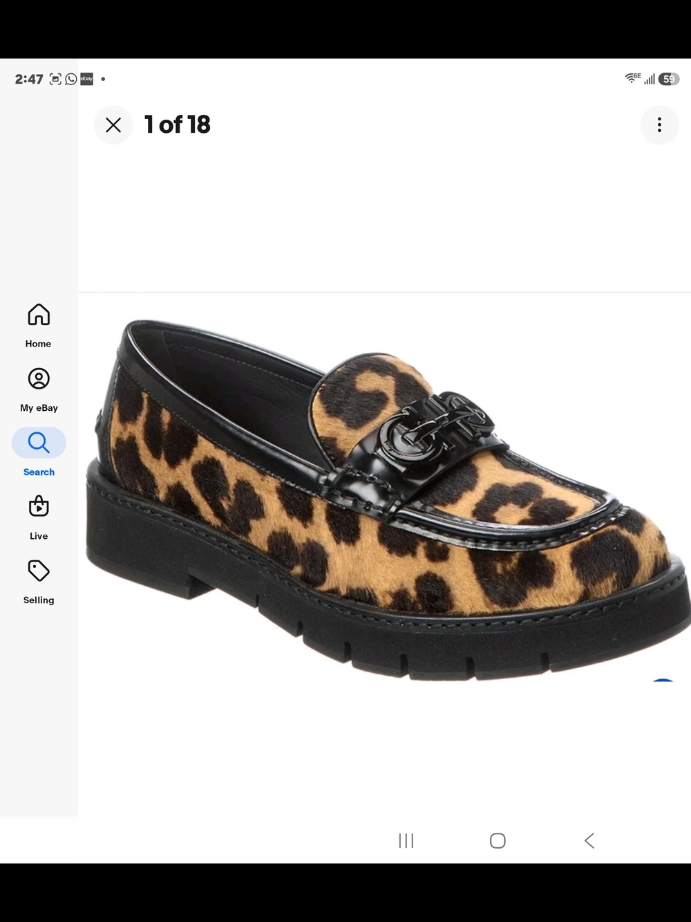 Ferragamo Women's Ofelia Leopard Real Haircalf Loafer Gancini Size 9 and 9.5 NWB